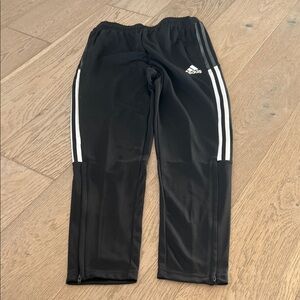 adidas Kids Black Sweatpants with White Accents